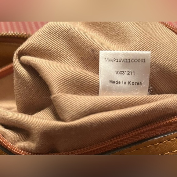 MCM Visetos Leather Shoulder Bag, Cognac - Picture 7 of 7